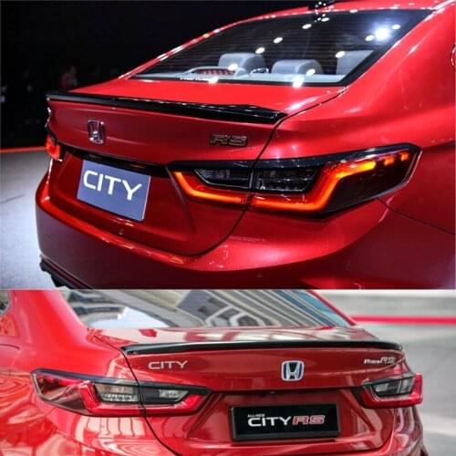 For new Honda City Spoiler RS Style 2020 2021 Car Tail Wing Decoration ABS Plastic Unpainted Primer Rear Trunk Spoiler