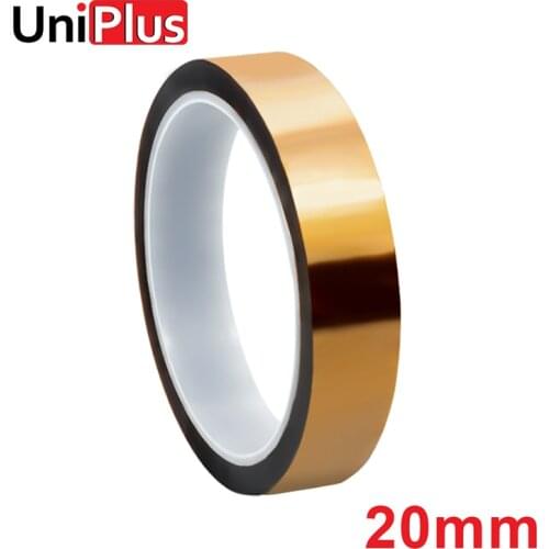 UniPlus 20mm Width for Kapton Tape Gold Brown Electronic Industry Heat Tapes Polyimide 3D printing Board protection Thermal Tape