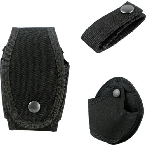 Military Tactical Molle Nylon Handcuff Holder Bag Hand Cuff Pouch Holster Waist Pockets for Hunting