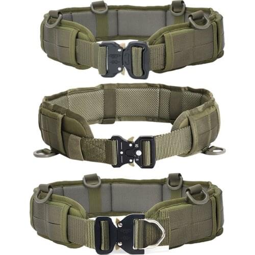 Military Tactical Waist Belt Adjustable Outdoor Army Battle Airsoft Molle Belts CS Games Combat Training Hunting Men Belt