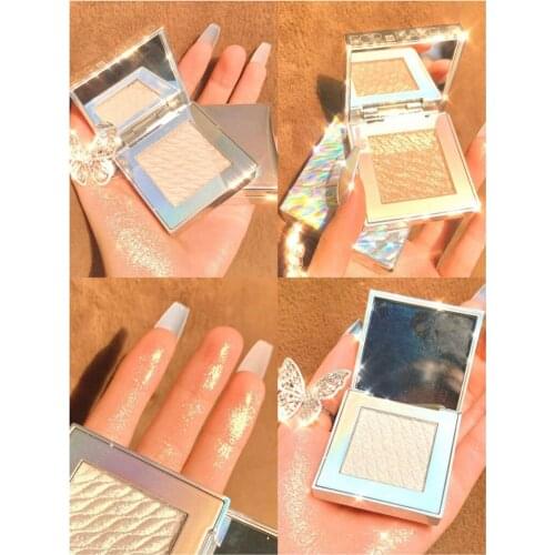 XIXI 3 Colors Highlighter Powder Glitter Palette Makeup Glow Face Contour Shimmer Illuminator Highlight Shimmer Cosmetics QBMY