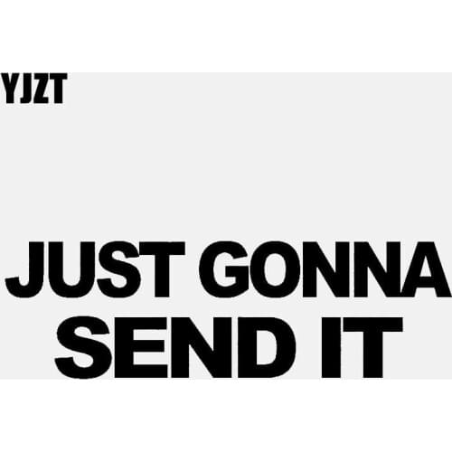 YJZT 13.7CM*4.2CM Diesel JUST GONNA SEND IT Vinyl Decal Car Sticker Black/Silver C3-1006