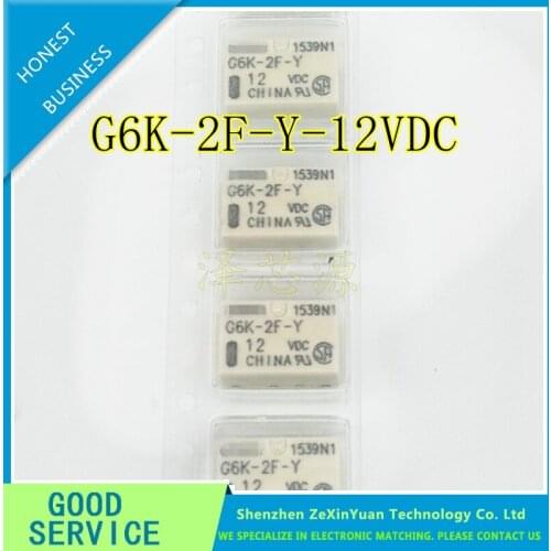 10PCS/LOT G6K-2F-Y-12VDC G6K-2F-Y-DC12V G6K-2F-Y-12V G6K-2F-Y 12VDC 1A 8Pin
