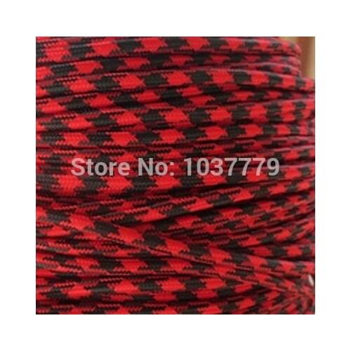 100meter/roll MultiColour Electric Wire Colorful Vintage Knitted Electrical Wire for Pendant Light p.v Cloth Electrical Wire