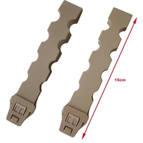 2pcs Tactical Vests MOLLE Straps 15cm Malice Clips Strap Nylon quick release strip BK/CB