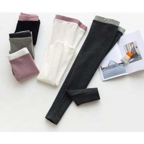 2020 Autumn Winter Fashion High Waist Baby Girls Trousers All-Match Childrens Leggings Cotton Elasticity Kids Pants 3-10 Years