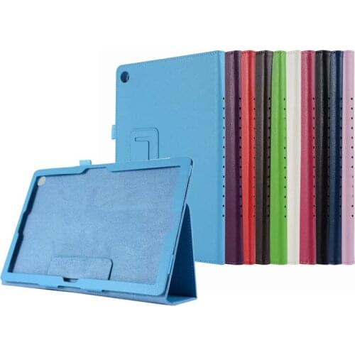 30PCS/Lot Litchi Stand Folio PU Leather Case For Huawei Mediapad M5 10.8 Flip Cover Protective Skin