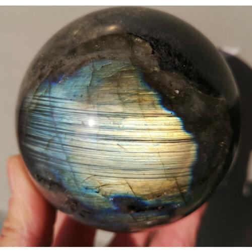 60-65g The most beautiful Natural labradorite Crystal Sphere Ball Healing