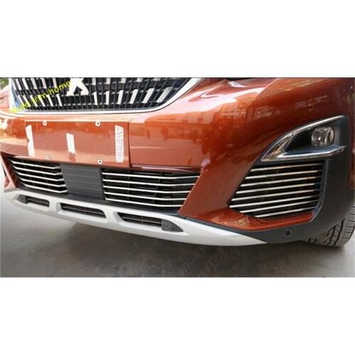 Accessories Car-styling Front Head Below Middle Grille Grill Cover Trim 26 Pcs / Set Fit For Peugeot 3008 3008GT 2017 - 2020