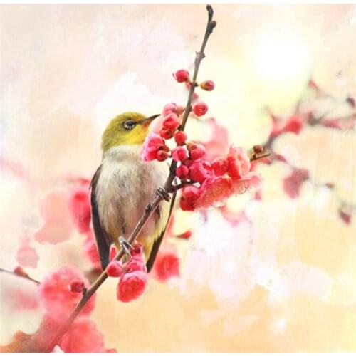 Icon Diamond Embroidery Flower & bird Mosaic Crystal 3D Cross Stitch Square Drill Diamond Painting DIY Sticker Decoration A4766R