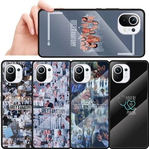 Tempered Glass Case Coque For Xiaomi Mi Poco X3 NFC 11 9T 10T Pro Note 10 Lite Back Cover Shell Capa Greys Anatomy