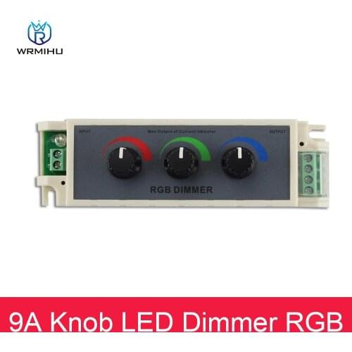 DC12-24V 9A RGB Knob Dimmer LED Brightness Adjustment Red Green And Blue Three-Way Controller For 3528 5050 LED Strip Light