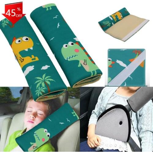 Kids Seat Belt Pillow,Extra Soft Support Pillow for Head Neck and Shoulder In Car, Carseat Strap Cushion Pads for Childs