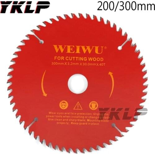 200mm/300mm Carbide Tip Tooth Circular Saw Blade Wood Cutting Disc Wood Cutting 40T 60T 80T 100T 120T Woodworking Aluminium Cut