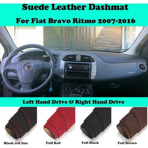 For Fiat Bravo Ritmo 2007 2008 2009 2010-2016 Suede Leather Dashmat Dashboard Cover Pad Dash Mat Car-Styling Carpet Accessories