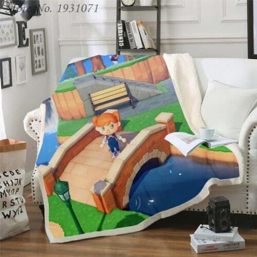Animal Crossing 3D Printed Fleece Blanket for Beds Thick Quilt Fashion Bedspread Sherpa Throw Blanket Adults Kids 03