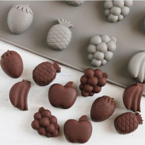 Fruit Shape Cake Fudge Chocolate Chip Cookie Mini Donut Silicone Baking Mold DIY Soap Candle Making Supplies Kitchen Tools