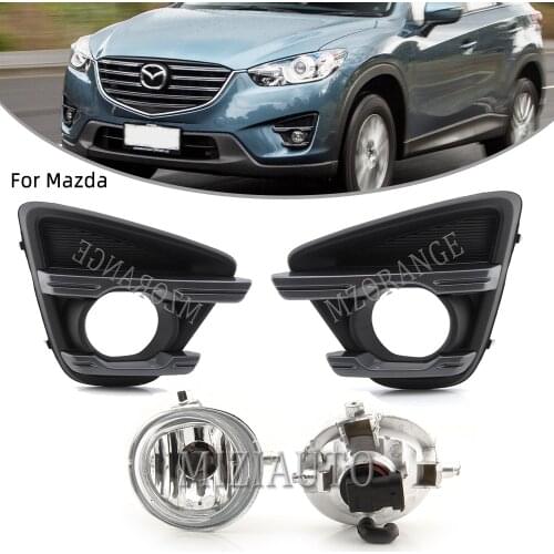 Auto Front Bumper Halogen Fog Light Cover Fog Lamp Bezel Hood For MAZDA CX5 For CX-5 2015 2016 2017 Car Light Cover