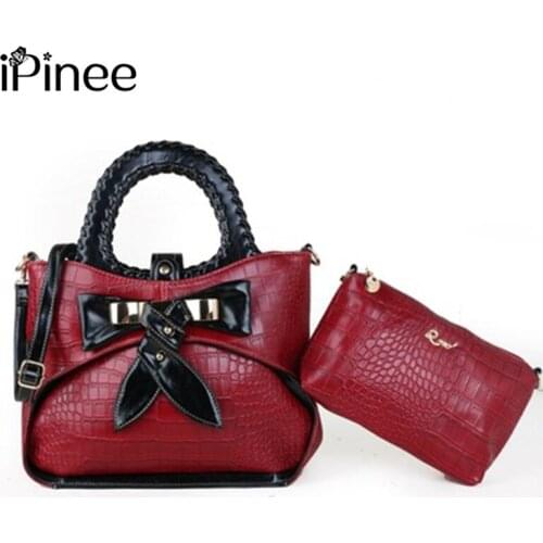 IPinee New Fashion Women Bag Luxury Shoulder Messenger Bag Big Crocodile Texture Leather Handbag High-quality Hand Bag With