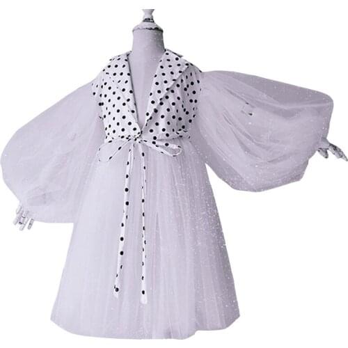 Lace Long Sleeve Dress age for 9 Month - 10 Years Baby Girls Dots Dresses 2021 Autumn Winter Birthday Party Gowns Kids Frocks