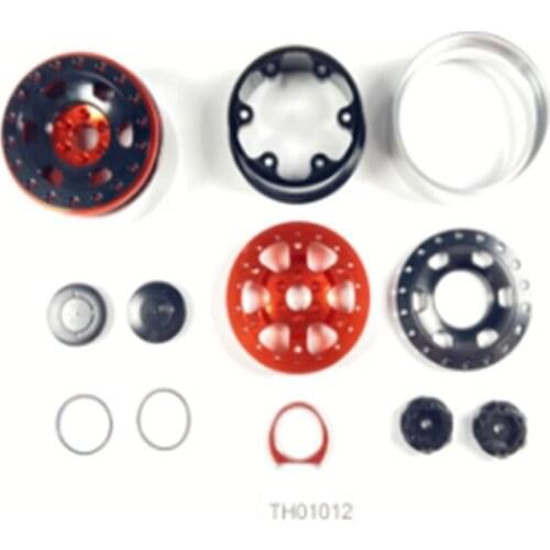 2.2 Inch Metal Wheel Hub Set for Traction Hobby 1/8 KM5 Crawler Model Vehicle Refit Upgrade Accessories RC Car Parts THO1012