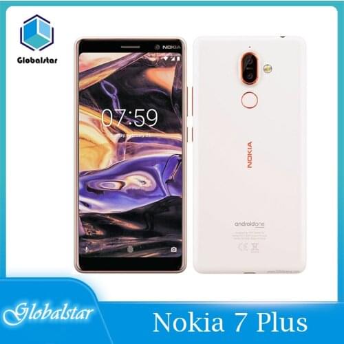 Nokia 7Plus Refurbished Unlocked Original 4GB+ 64GB Qualcomm660 Single/Dual SIM 6inch Full Screen Dual Camera Fingerprint 4G-LTE