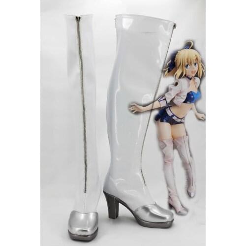 New Fate go TYPE-MOON RACING Ver saber racing Cosplay Shoes patry Boots Tailor Made