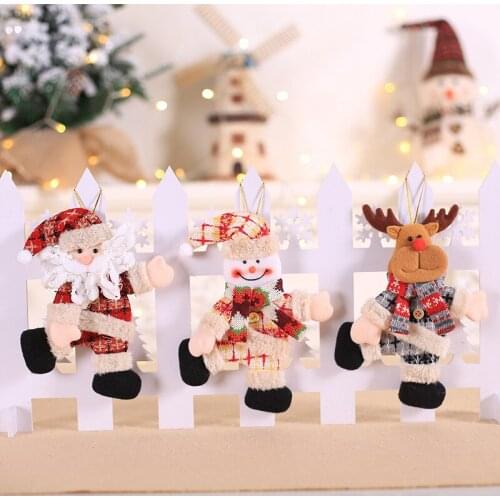 New Year 2021 Cute Santa Claus/Snowman/Angel Christmas Dolls Noel Christmas Tree Decoration for Home Xmas Navidad 2020 Kids Gift
