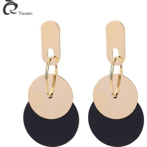 New fashion boutique temperament wild geometric earrings metal creative female ear ornament jewelry pendant