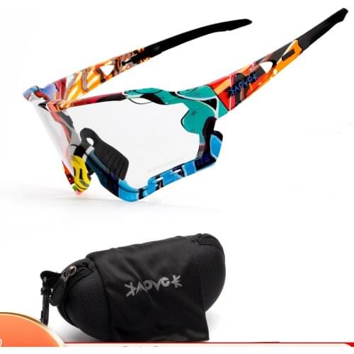 Men/Women Photochromic 1 Lens Cycling Sunglasses outdoor Sport Bike Cycling Eyewear Cycling Glasses Bicycle Hiking Fishing MTB