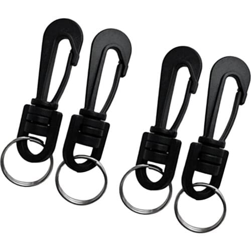 Perfeclan 4Pc Plastic Swivel Carabiners Hang Buckle Snap Clip Hook Key Chain Swivel Clips Snap Hook Split Rings
