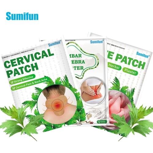 36pcs Sumifun 3Types Neck/Knee/Lumbar Wormwood Patch Joint Cervical Spondylosis Pain Relief Sticker Rheumatoid Arthritis Plaster