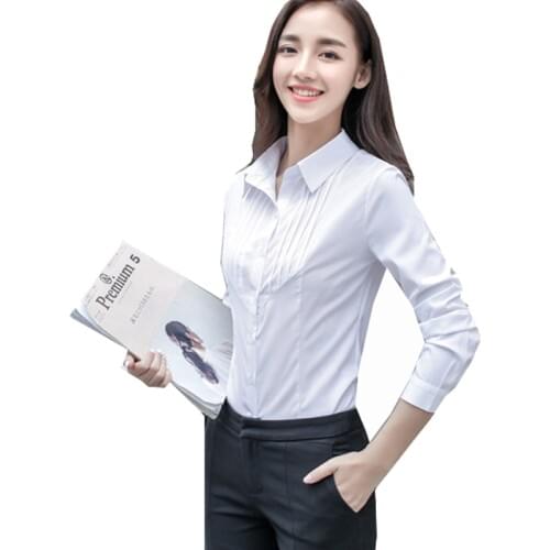 Plus size 5XL Fashion women long sleeve shirt tops 2019 New Spring autumn slim blouse office work wear blusas feminines PZ1233