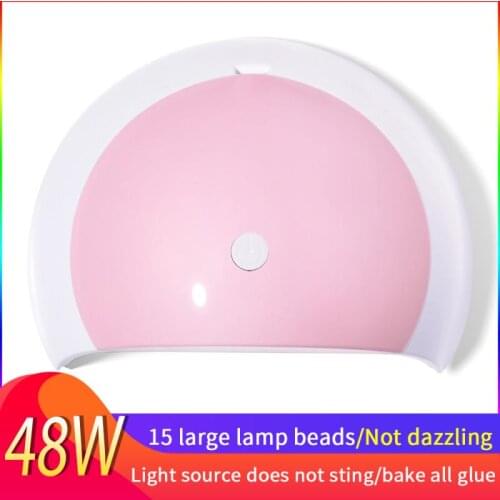 48W Nail Dryers Intelligent Sensor With 15 Double Light Source Light Beads USB Phototherapy Machine Quick-drying Tool TSLM1