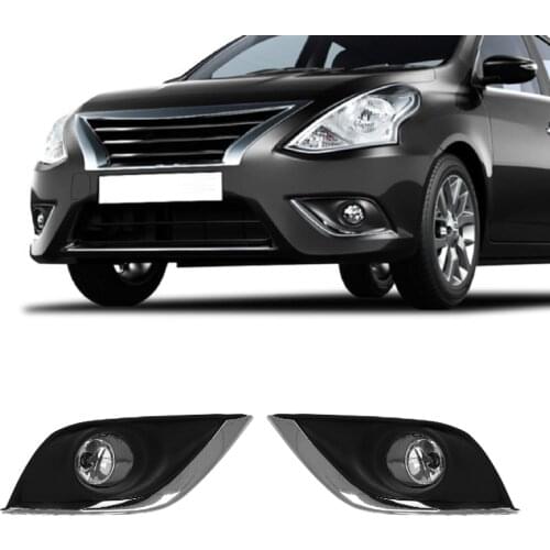 M&C Lamp Fog Light For Nissan Sunny VERSA Sedan ALMERA N17 2014 2015 2PCS Car Front Bumper Driving Car Assembly Kit Accessories