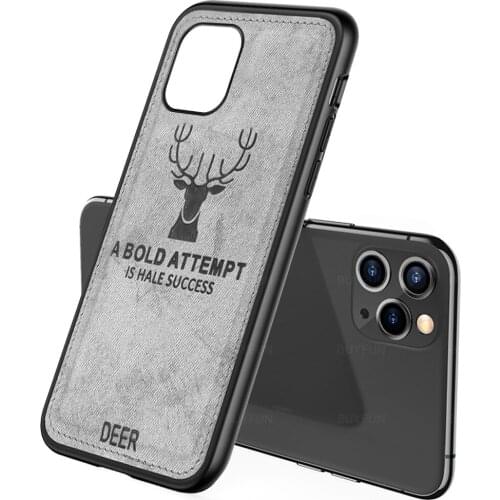 Fabric Deer Cloth TPU Case For for iphone SE 2020 12pro 11 Pro max XR X XS phone case for iphone 7 8 plus Shockproof back Cover