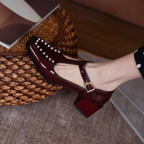 Dovereiss Fashion Womens Shoes summer white Elegant Pure color Buckle consice Buckle Chunky heels Pumps sexy Office lady