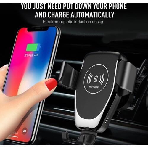 Universal Car Air Outlet Holder for Cell Phone Lot Hand-free Call Anti-slippery GPS bracket Car USB Wireless Charging Charger
