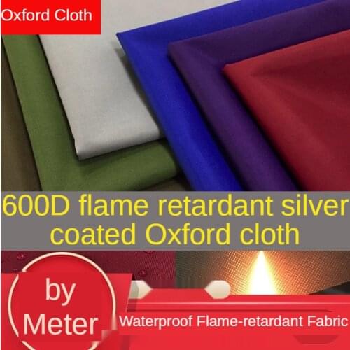 Thickened Flame Retardant 600D Waterproof Fabric for Tent Awning Ripstop Sunscreen Sewing Silver Oxford Cloth By The Meter Per
