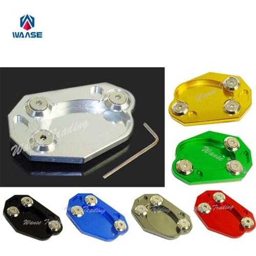 Motorcycle Kickstand Foot Side Stand Extension Pad Support Plate For KAWASAKI Ninja ZX-6R ZX6R 2009 2010 2011 2012 2013-2015