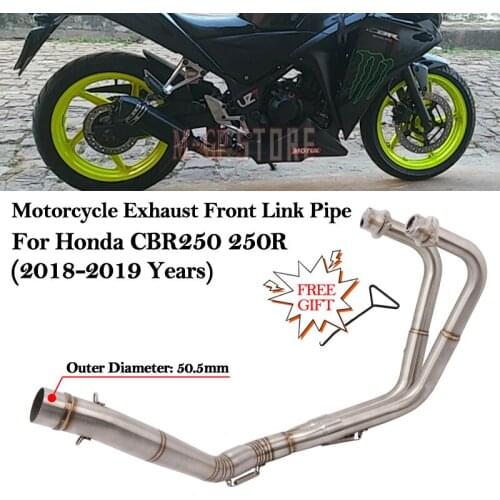 Slip On Full System Motorcycle Exhaust Modify Escape Moto Muffler Front Link Pipe For HONDA CBR250 CBR250R 250R 2018 2019 Years