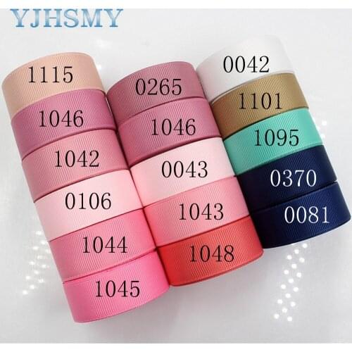 YJHSMY J-171109-L20MM,20 mm 10 yards Solid Color Ribbons Thermal transfer Printed grosgrain Wedding Accessories DIY materials
