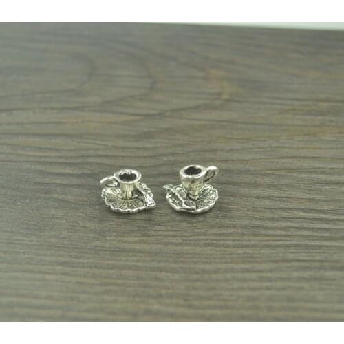 15 pcs vintage Tibetan Silver Plated cup Charms metal Pendants for Jewelry Making DIY Handmade Craft 10*13 mm J374