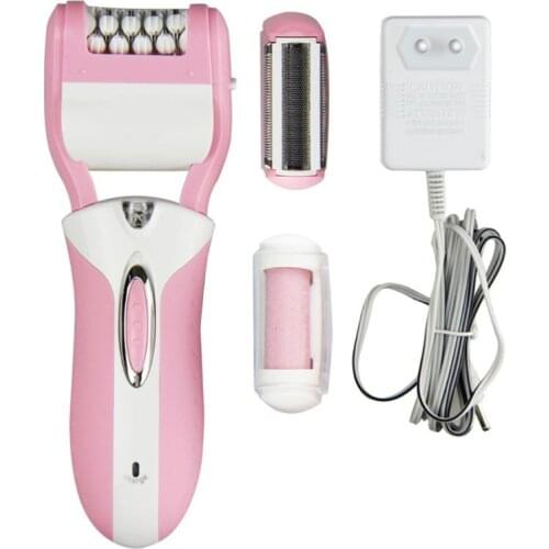 3 In 1 Electric Epilator Hair Removal Painless Shaving Foot File Pedicure Tools M2EE