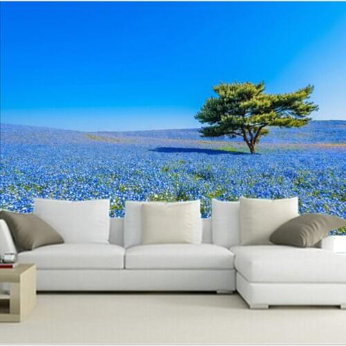 The custom 3D murals,The parks trees and grass natural flowers wallpaper,living room sofa TV wall bedroom wall paper