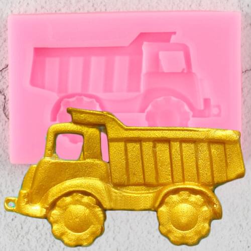 3D Truck Car Silicone Molds Baby Birthday Cake Decorating Tools Cupcake Topper Fondant Mold Candy Clay Chocolate Gumpaste Moulds