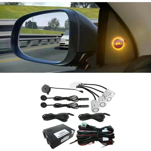 4 Sensors Car Blind Spot Monitoring BSM Radar Detection System Ultrasonic Sensor Reversing Parking assist function