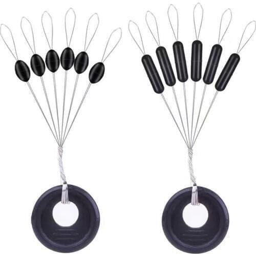 60pcs 10 Group Set Rubber Space Beans Stopper Carp Fishing Line Accessories six pieces each