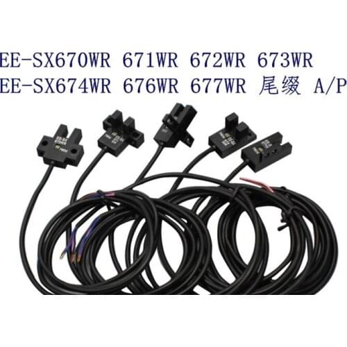 Free Ship 2pcs/lot High quality U Groove Photoelectric Switch EE-SX670-WR/671/672/674A-WR With Cable Inductive Sensor EE-SX670WR