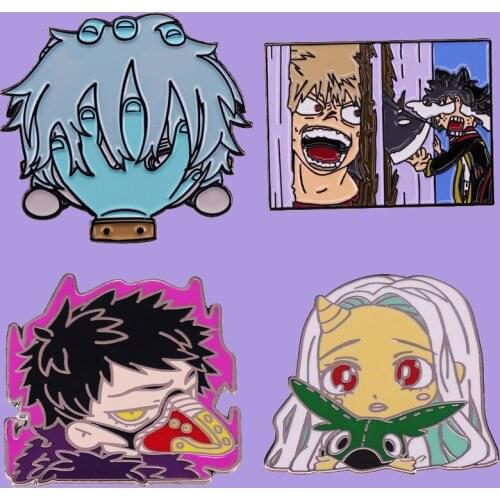 Japanese Anime My Hero Academia Brooch Pins Enamel Metal Badges Lapel Pin Brooches Jackets Jeans Fashion Jewelry Accessories
